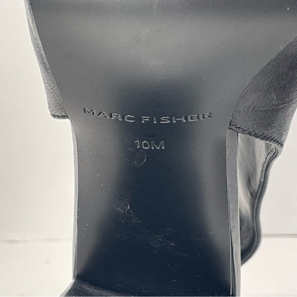 Marc Fisher Women’s Black Leather Slingback Pointed Toe Block Heels Size 10M‎ - Picture 9 of 10